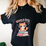 Books & Cats T Shirt – Kinda Day Vibes
