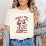 Books & Cats T Shirt – Kinda Day Vibes