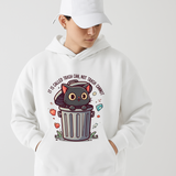Lazy Cat Hoodie – Just a Trash Can Nap