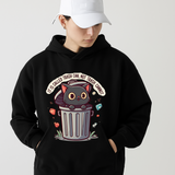 Lazy Cat Hoodie – Just a Trash Can Nap