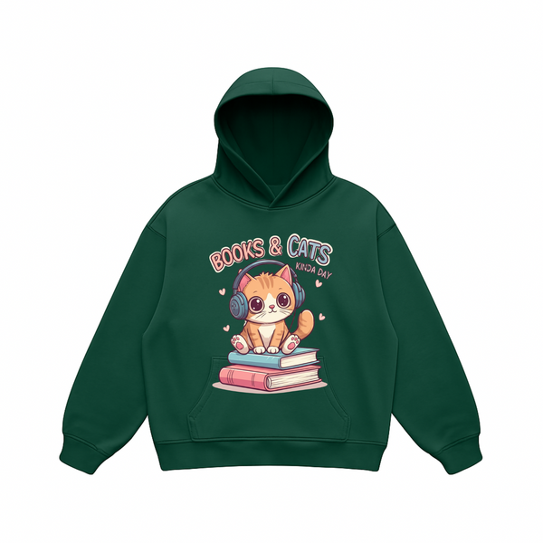 Chill Cat Hoodie – Books, Beats & Blankets